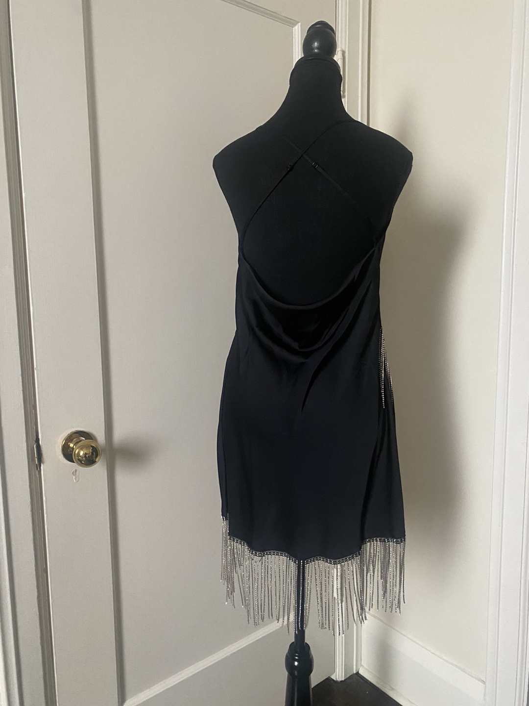 Stunning Black Rhinestone Mini Dress - photo 2
