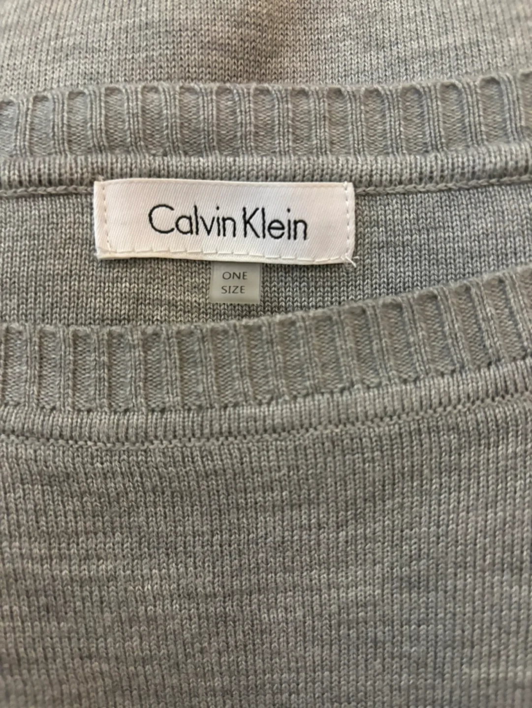 Calvin Klein Grey Poncho with Tassle Trim image indicator(6)