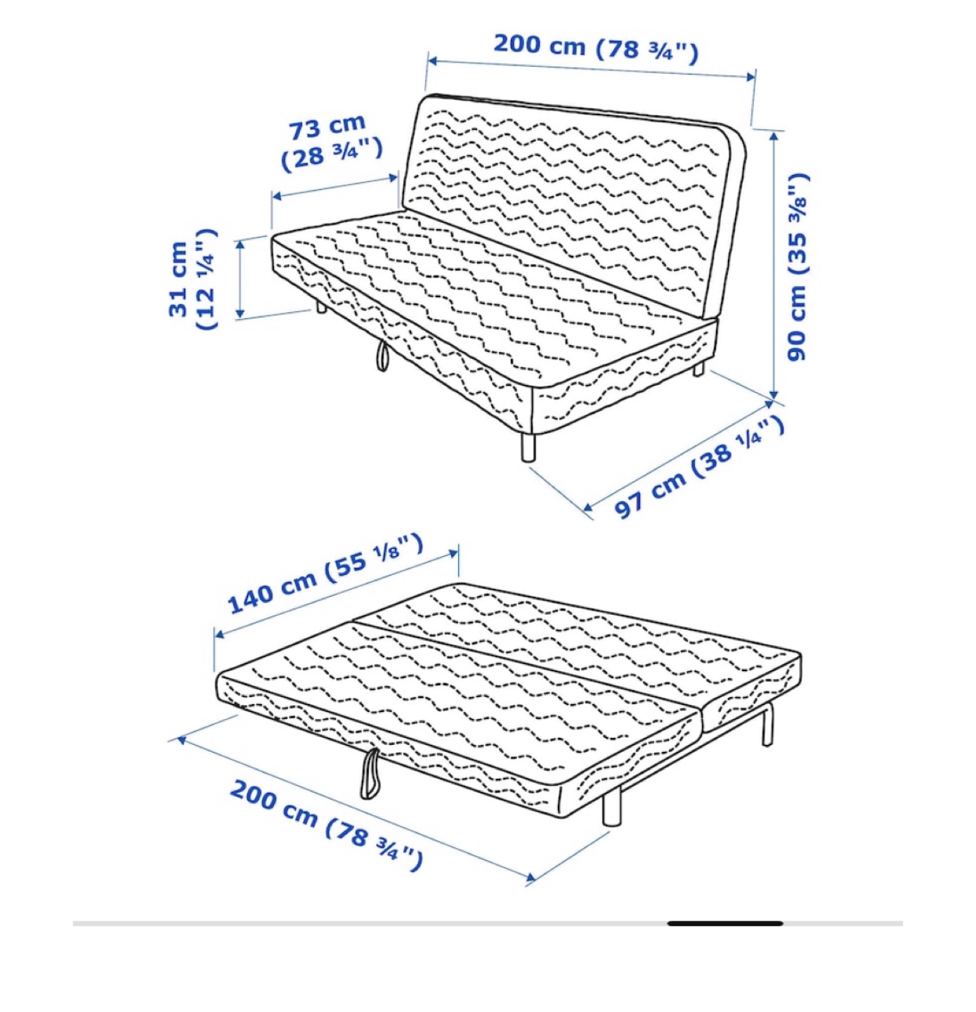 IKEA NYHAMN Sofa Bed - Gray - photo 4