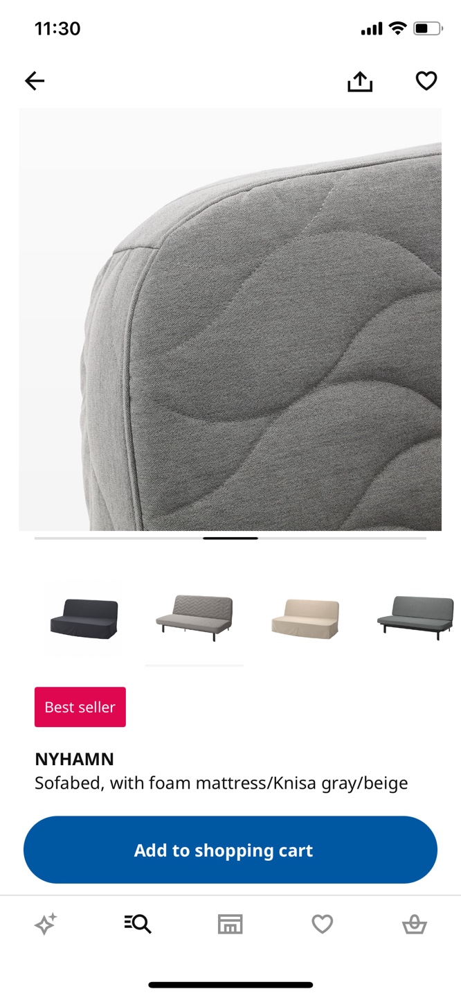 IKEA NYHAMN Sofa Bed - Gray - photo 3