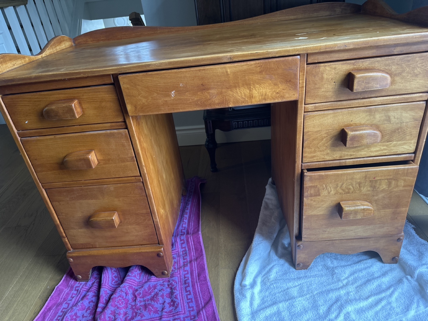 Solid Maple 7 drawer desk - photo 5