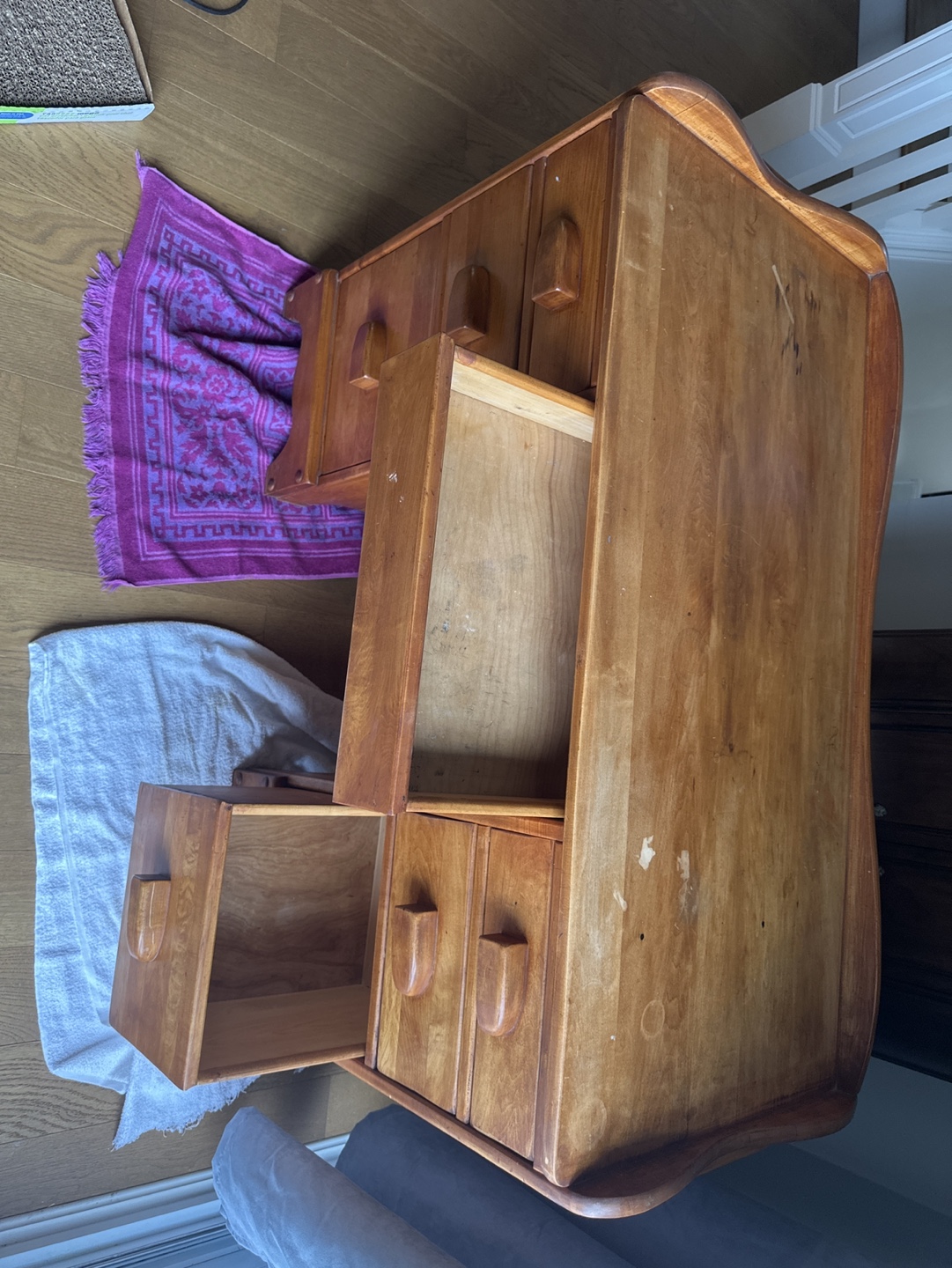 Solid Maple 7 drawer desk - photo 3