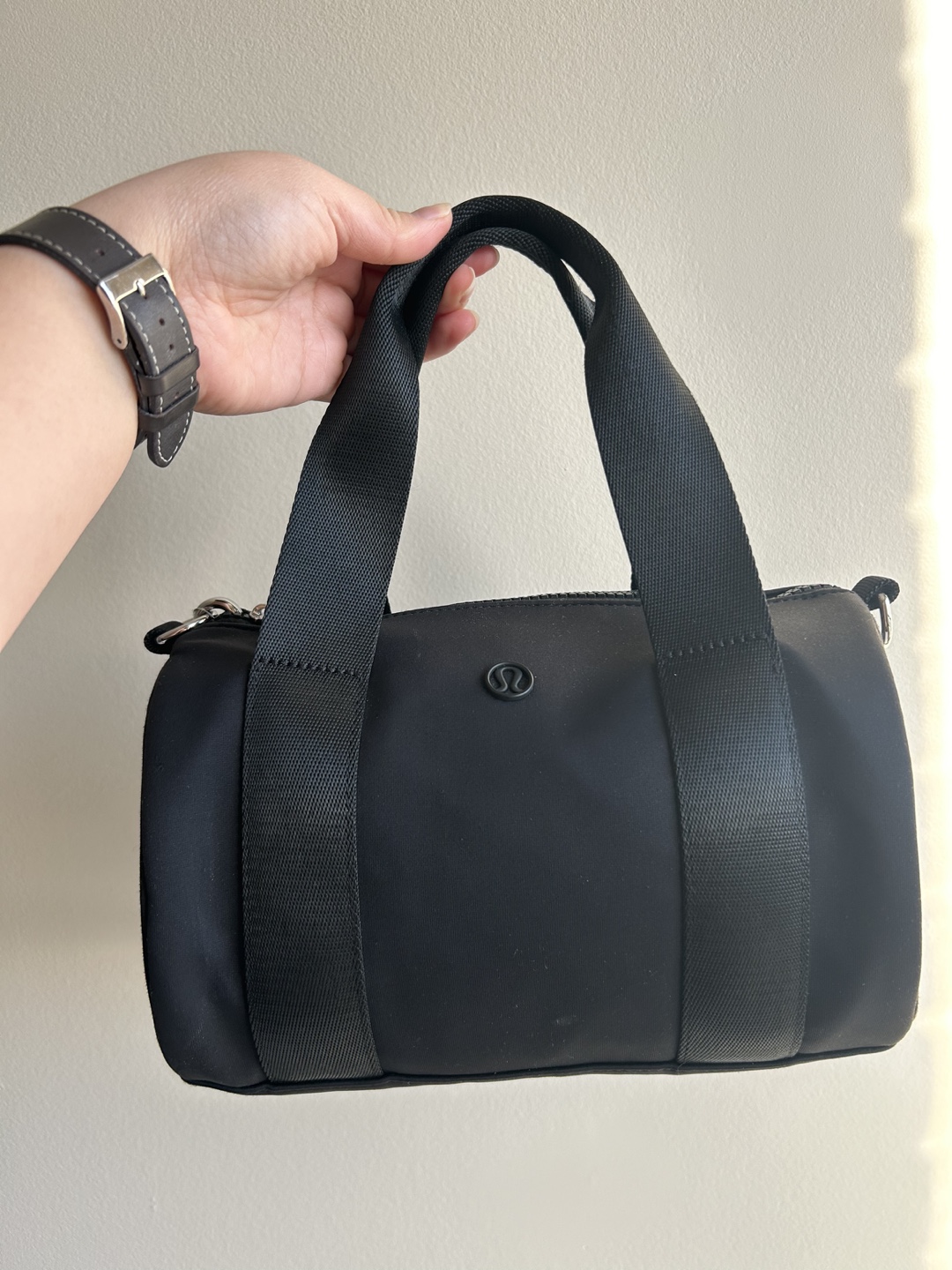 Lululemon Knit Nylon Mini Barrel Duffle Bag - Black - photo 2