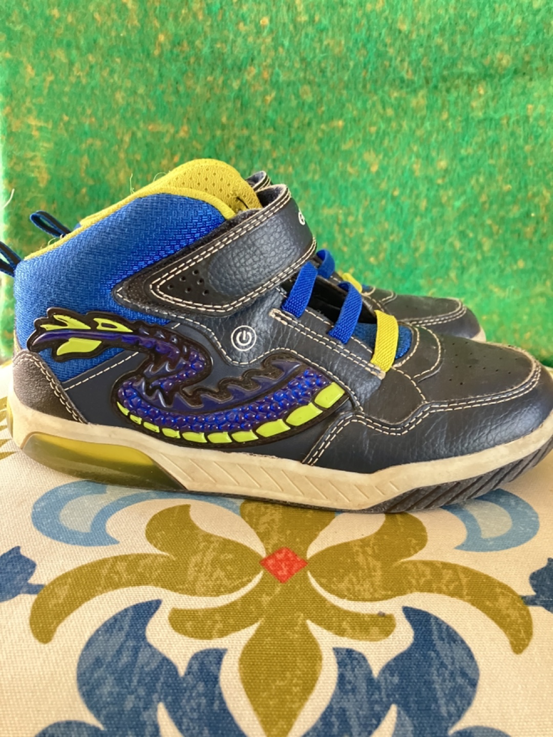 Geox Kids' Size 3 Blue & Green Light-Up Sneakers - photo 3
