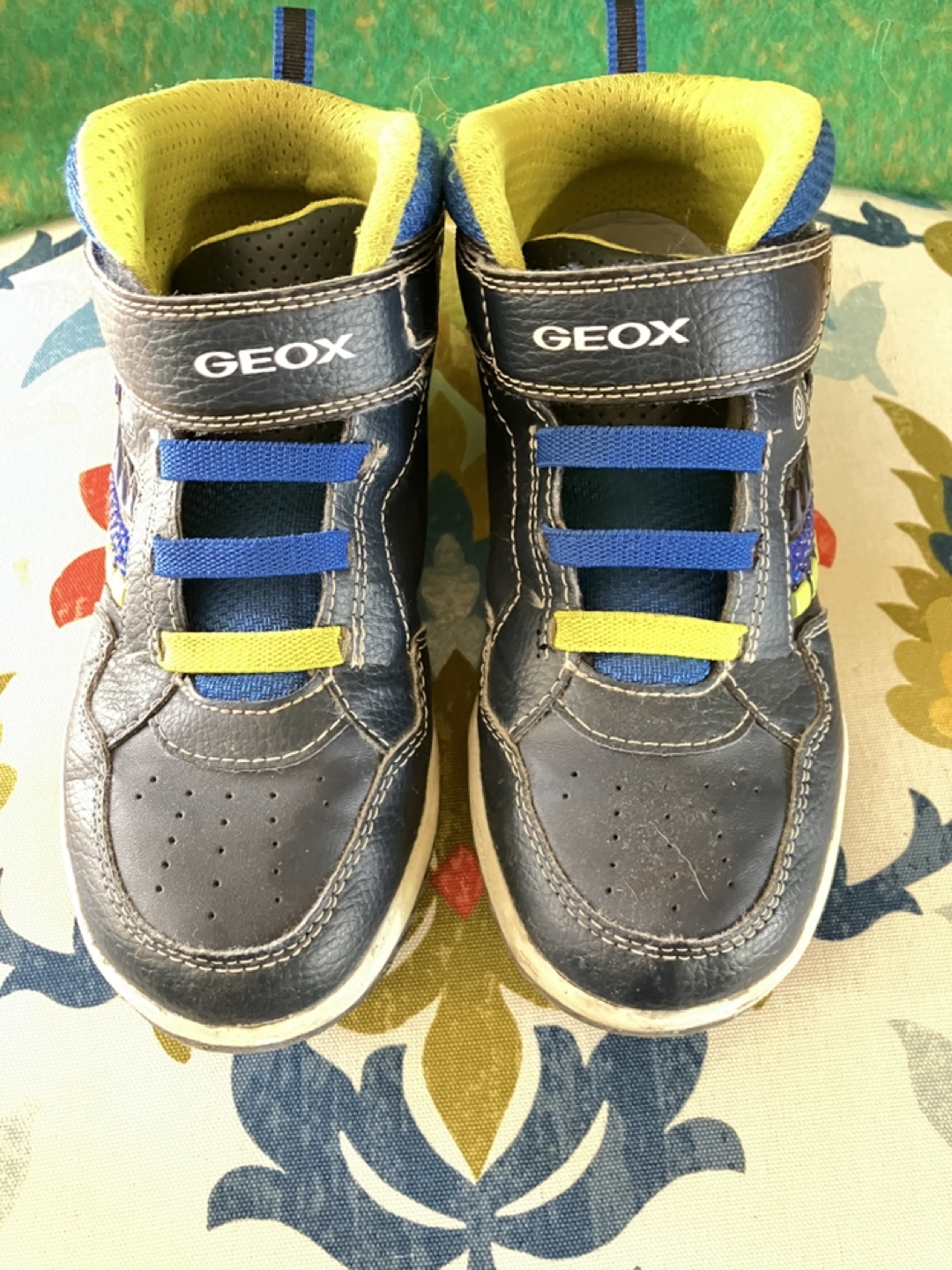 Geox Kids' Size 3 Blue & Green Light-Up Sneakers