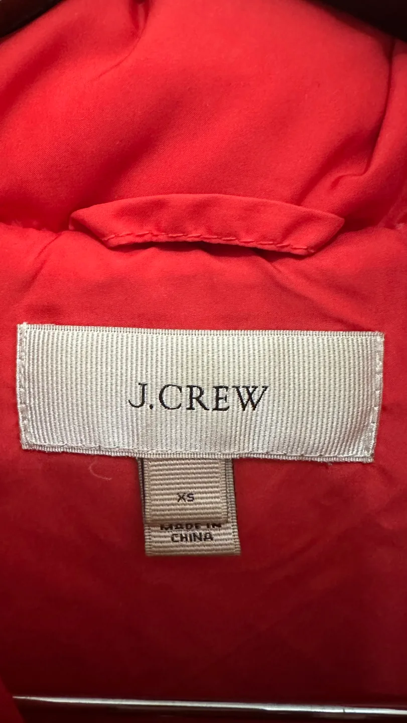 J.Crew Red Quilted Down Vest image indicator(3)
