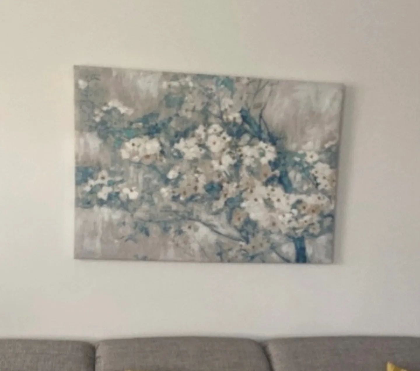 Turquoise & White Apple Blossom  Wall Art image indicator(3)