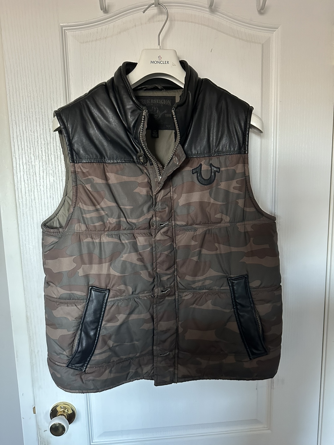 True Religion Men's Camo Puffer Vest