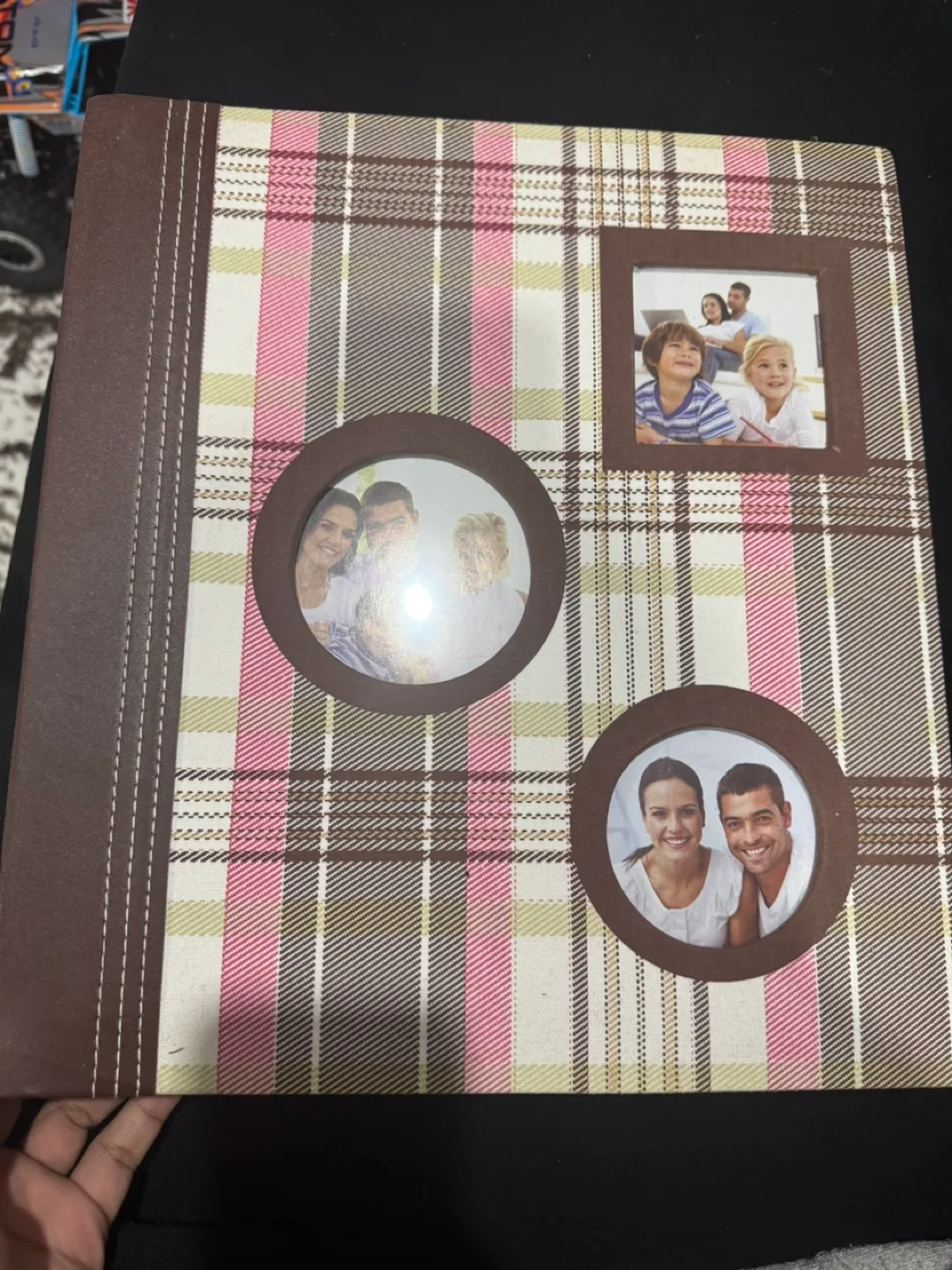 Photo Album with Plaid Cover and Plastic Sleeves image indicator(2)