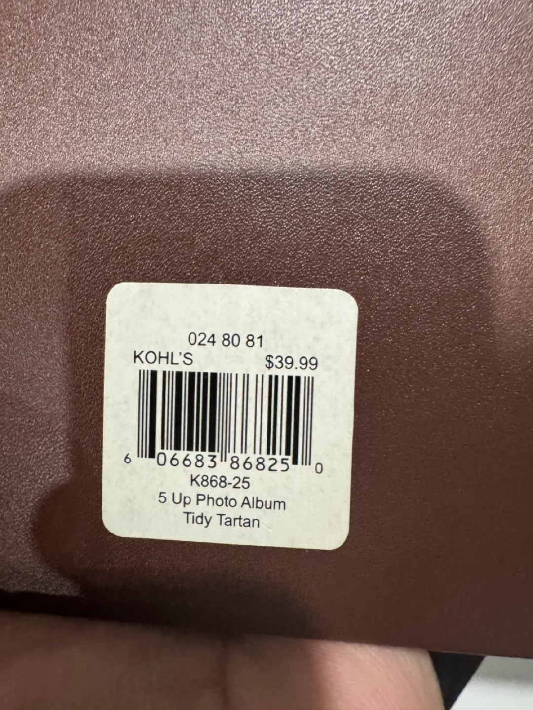 Photo Album with Plaid Cover and Plastic Sleeves image indicator(7)