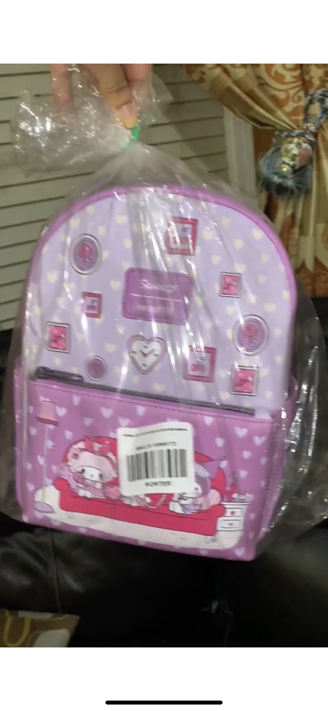 Sanrio Loungefly My Melody Kuromi Sleepover Mini Backpack NWT - photo 2