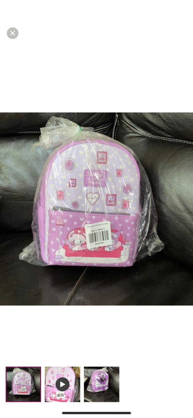 Sanrio Loungefly My Melody Kuromi Sleepover Mini Backpack NWT
