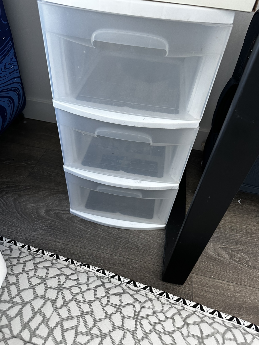 Three-Drawer Plastic Organizer Set of 2 - photo 2