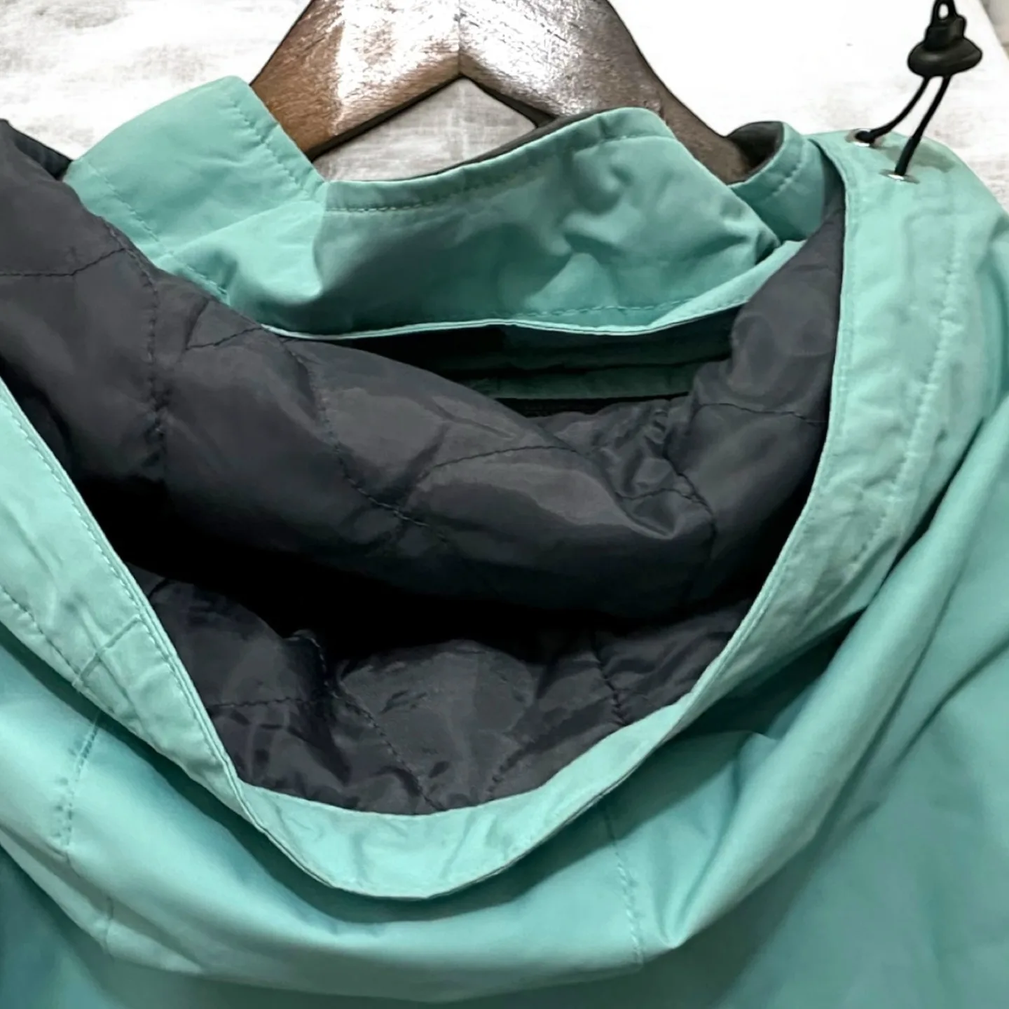 Like New|Free Country teal, navy hooded jacket waterproof,wind image indicator(5)