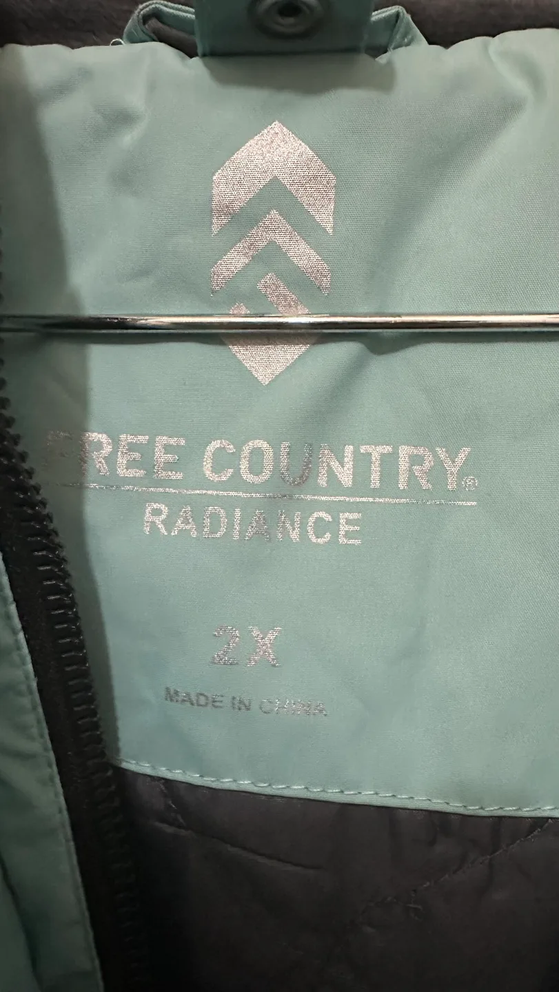 Like New|Free Country teal, navy hooded jacket waterproof,wind image indicator(8)