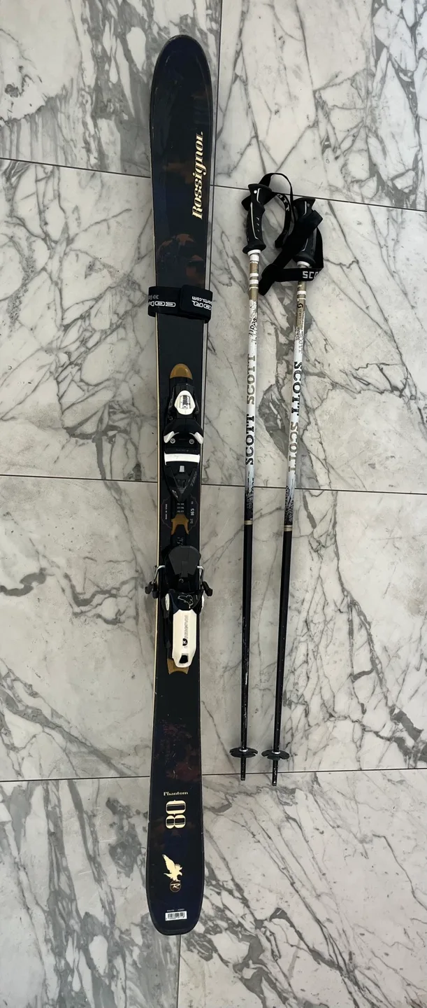 Rossignol Phantom 80 Skis, Salomon X Pro 100 Boots & Poles image indicator(9)