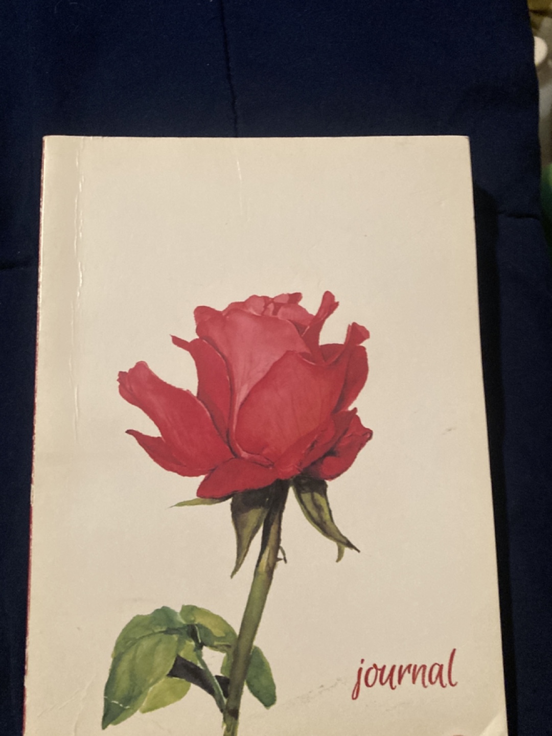 Vintage Journal with Rose Design