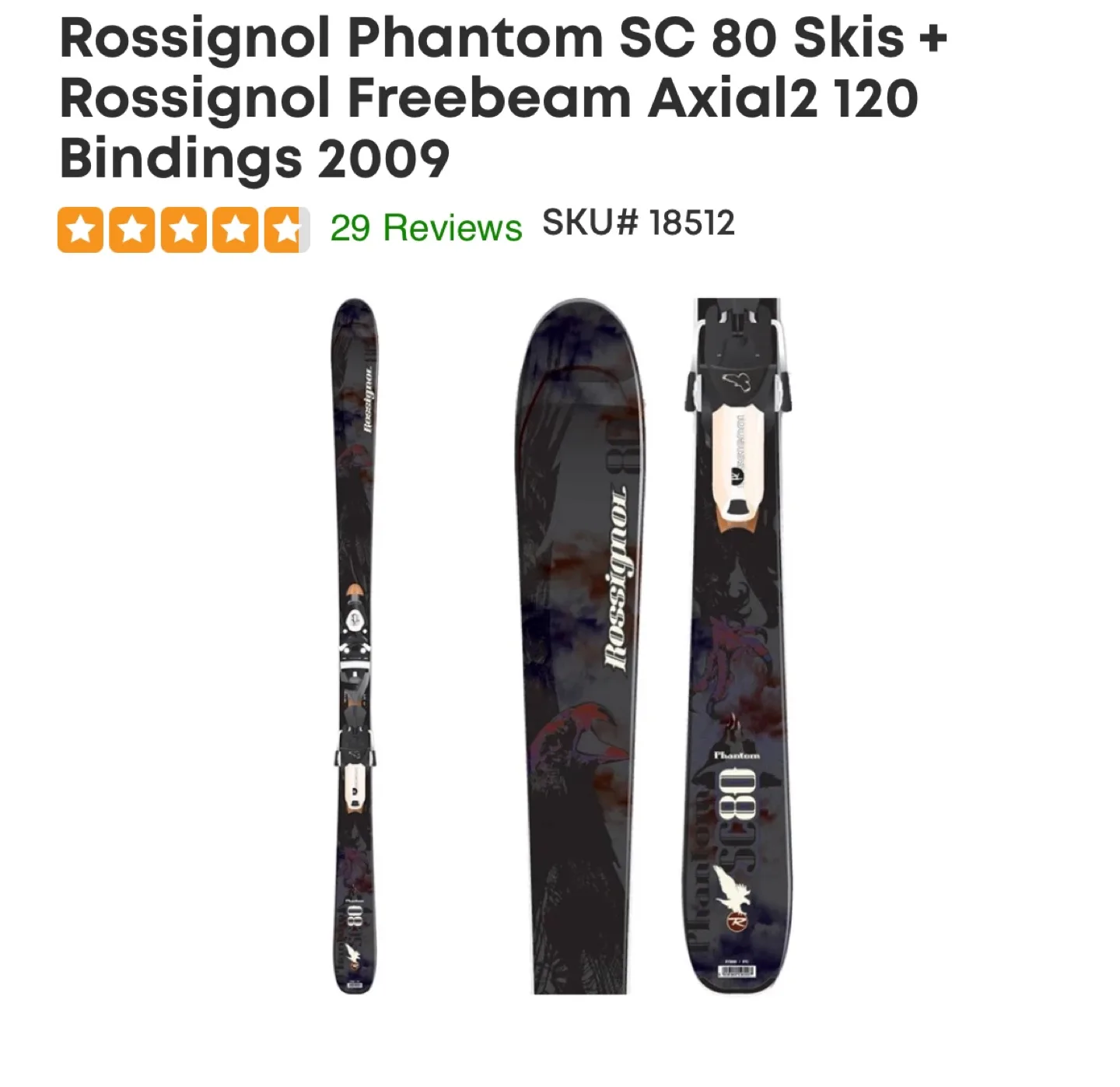 Rossignol Phantom 80 Skis, Salomon X Pro 100 Boots & Poles image indicator(10)