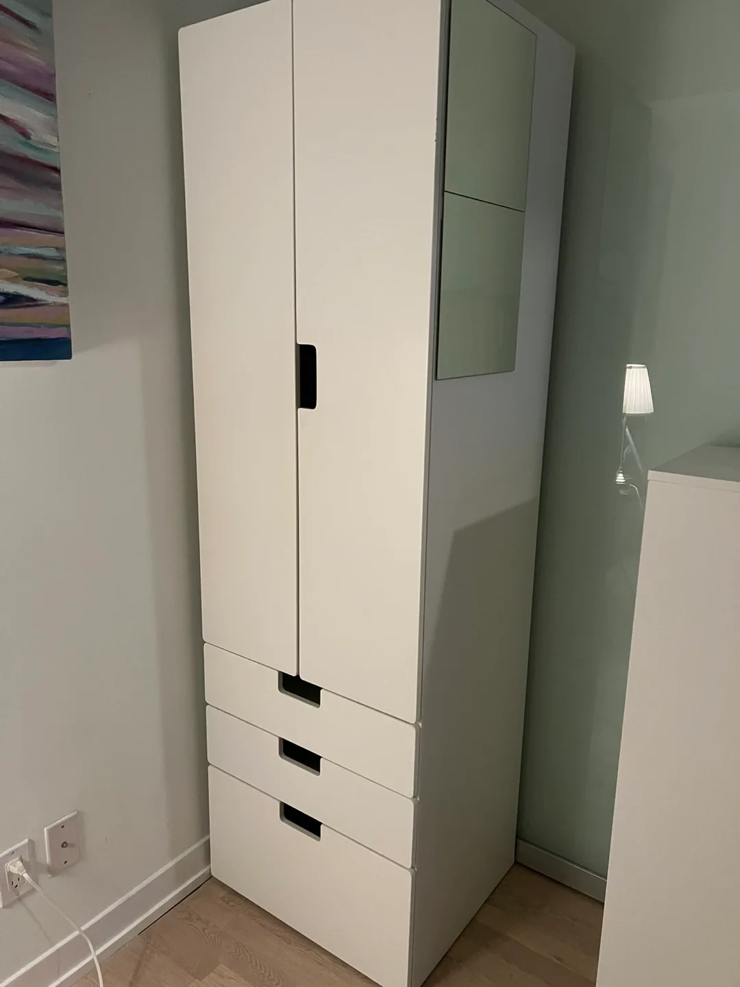 White Wardrobe with Drawers