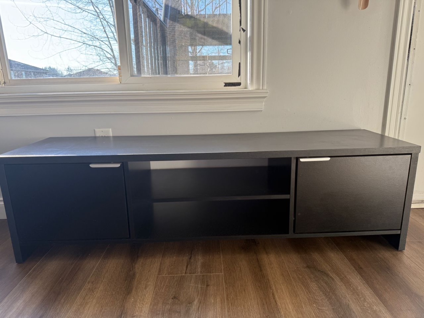 Black TV Stand with Storage - photo 4