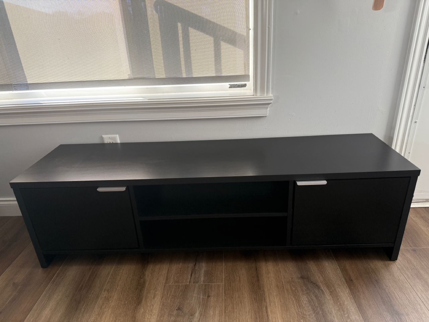 Black TV Stand with Storage - photo 3