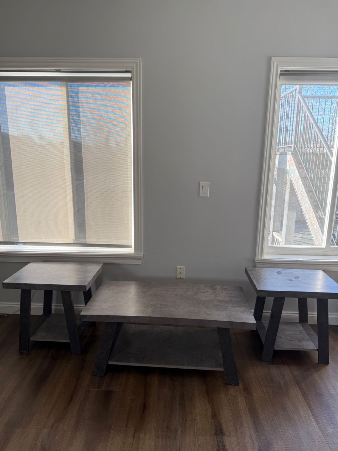3-Piece Coffee Table Set - Concrete Look - photo 5