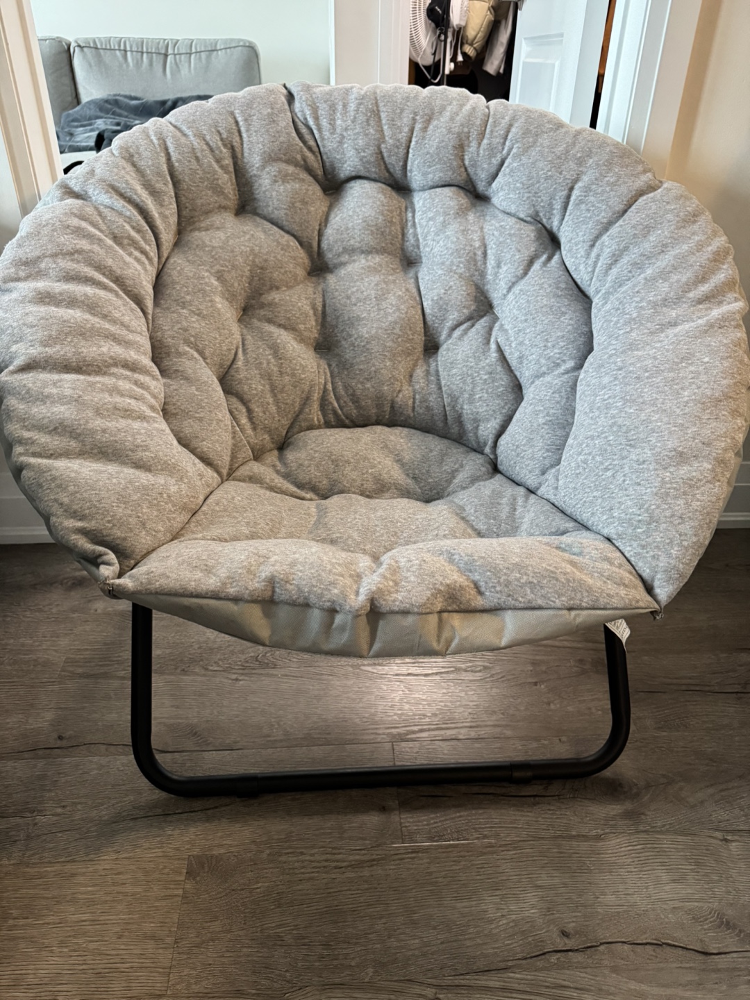 2 Grey Round Folding Chair - photo 3