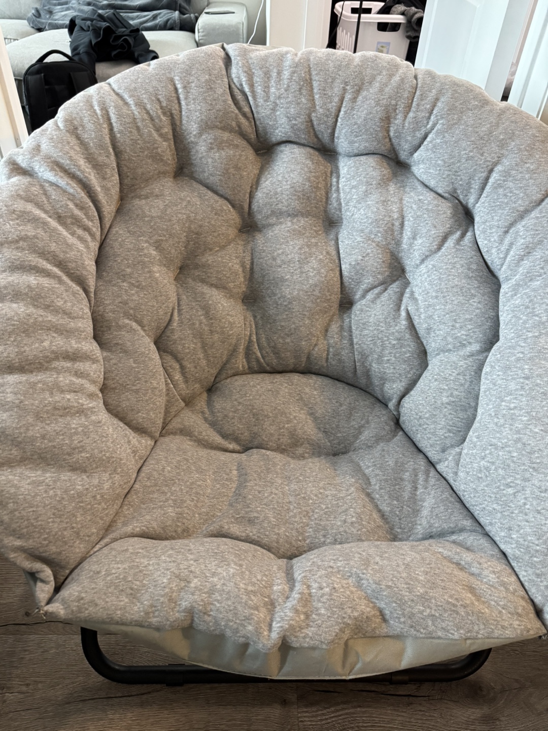 2 Grey Round Folding Chair - photo 2