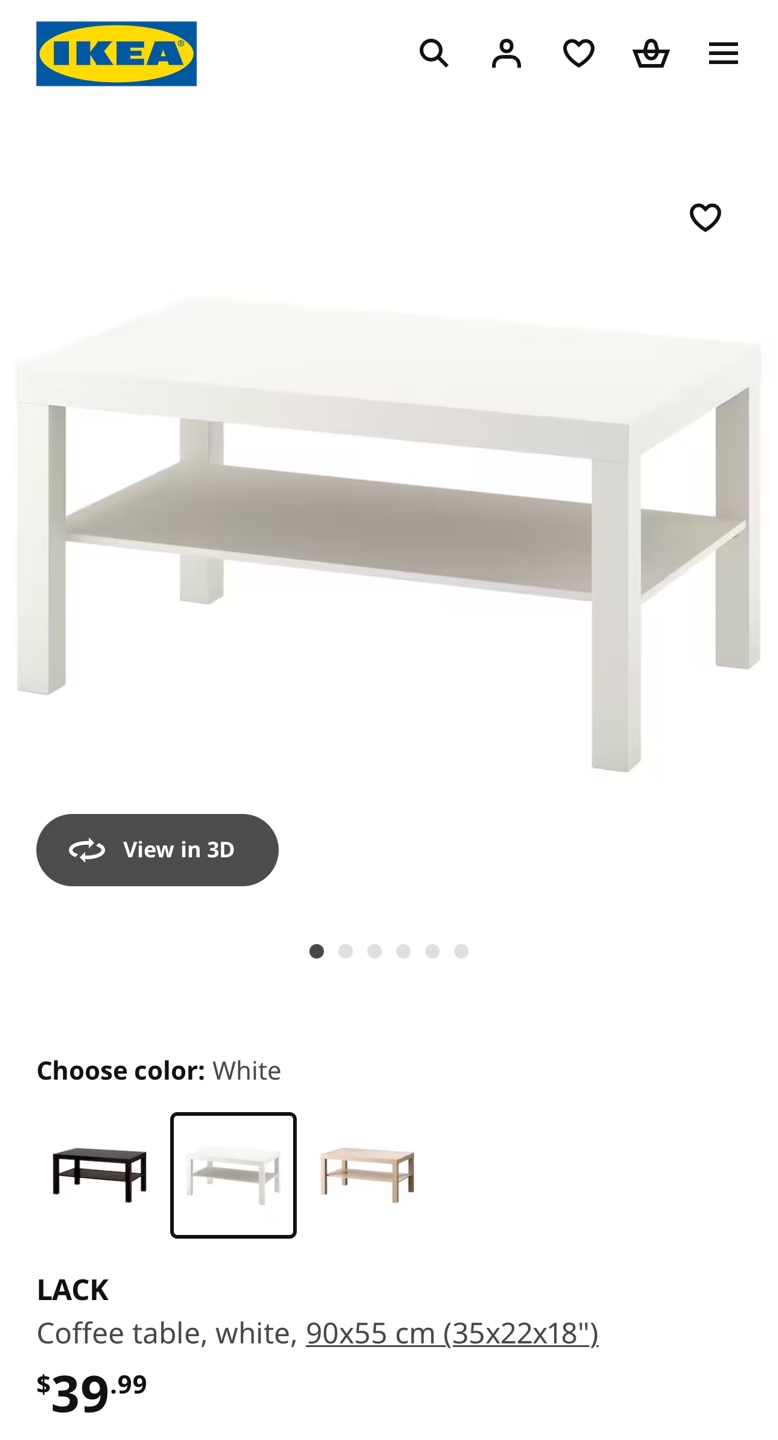 Ikea coffee table