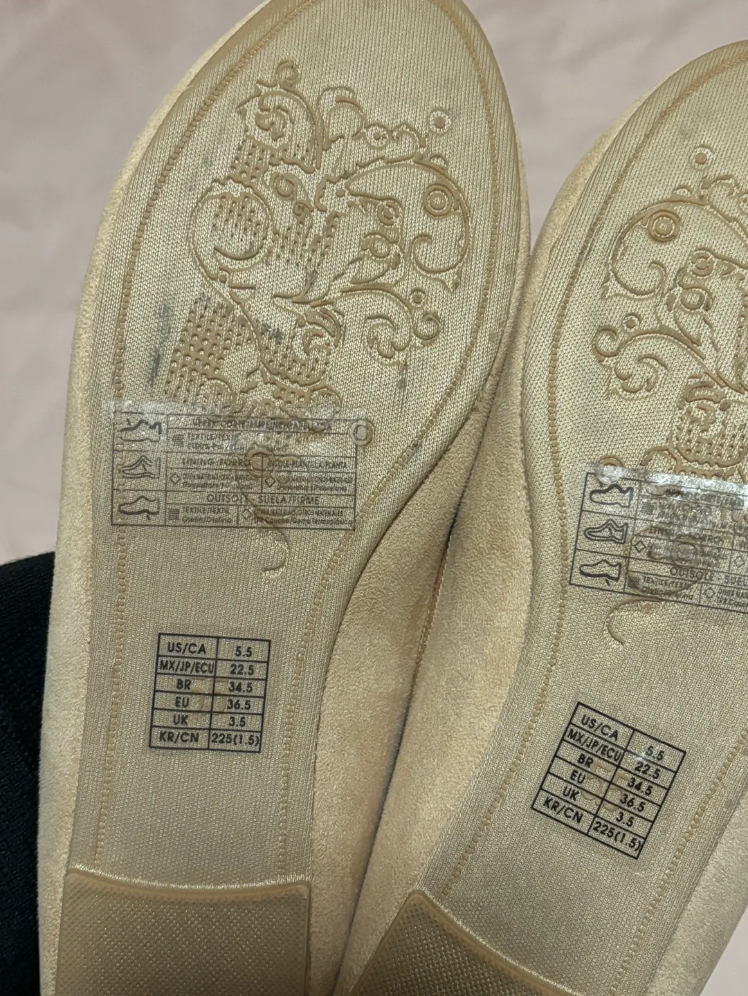 Beige/Nude Ballet Flats, Size 5.5 image indicator(2)