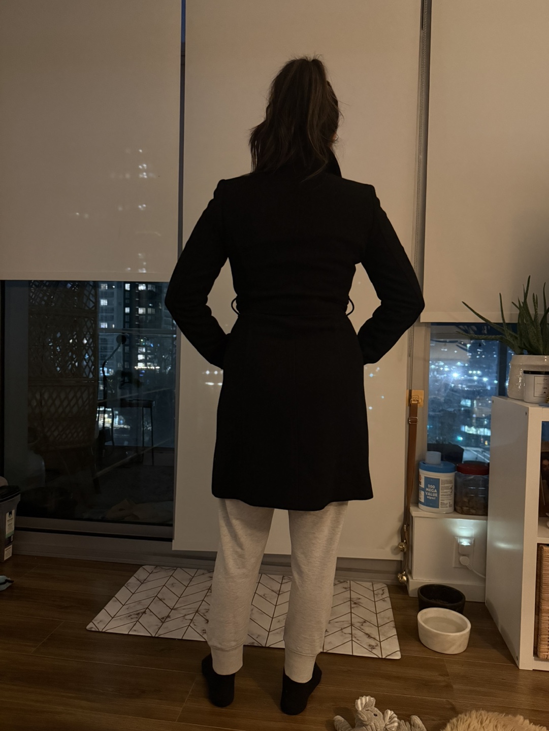 Babaton Atelier Black Wool Coat - Size XS - photo 2