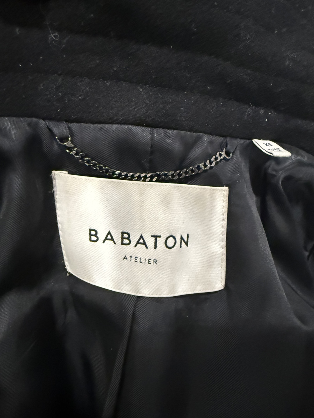 Babaton Atelier Black Wool Coat - Size XS - photo 4