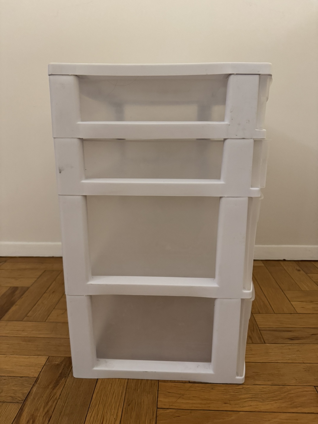 White Plastic 4-Drawer Storage Unit - photo 2