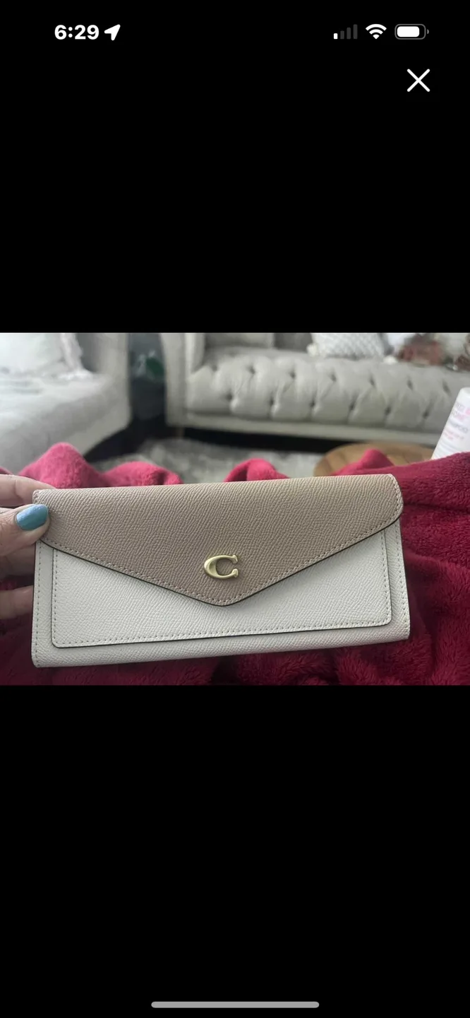 Coach Two-Tone Leather Wallet thumbnail