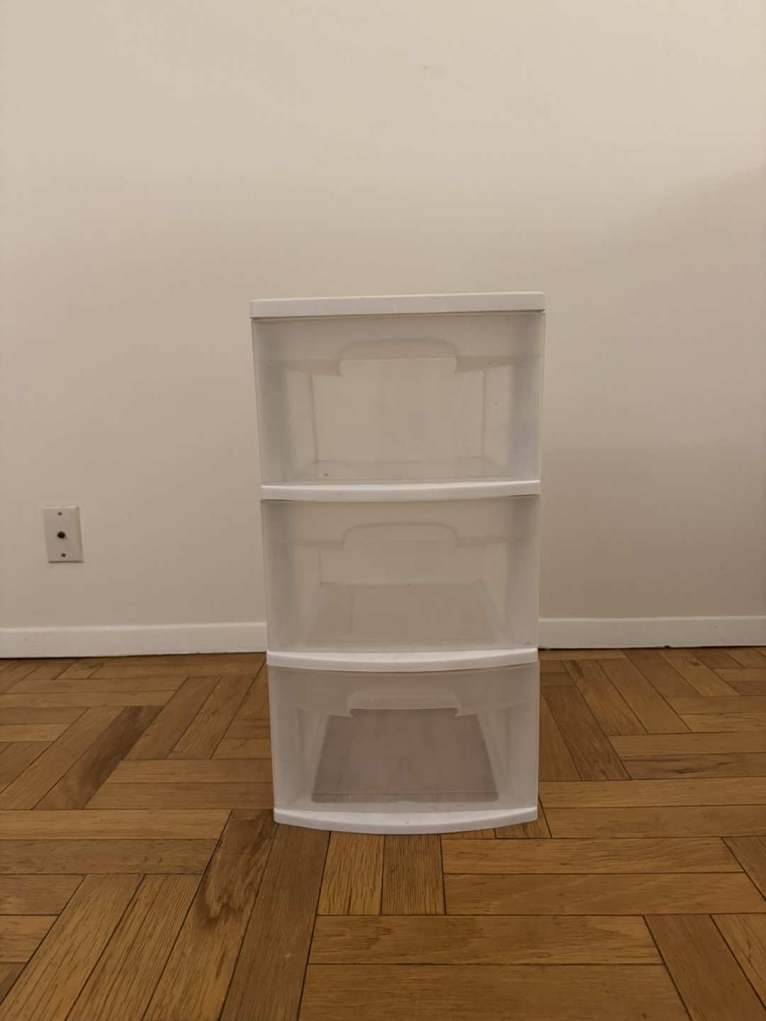 White 3-Drawer Plastic Storage Organizer