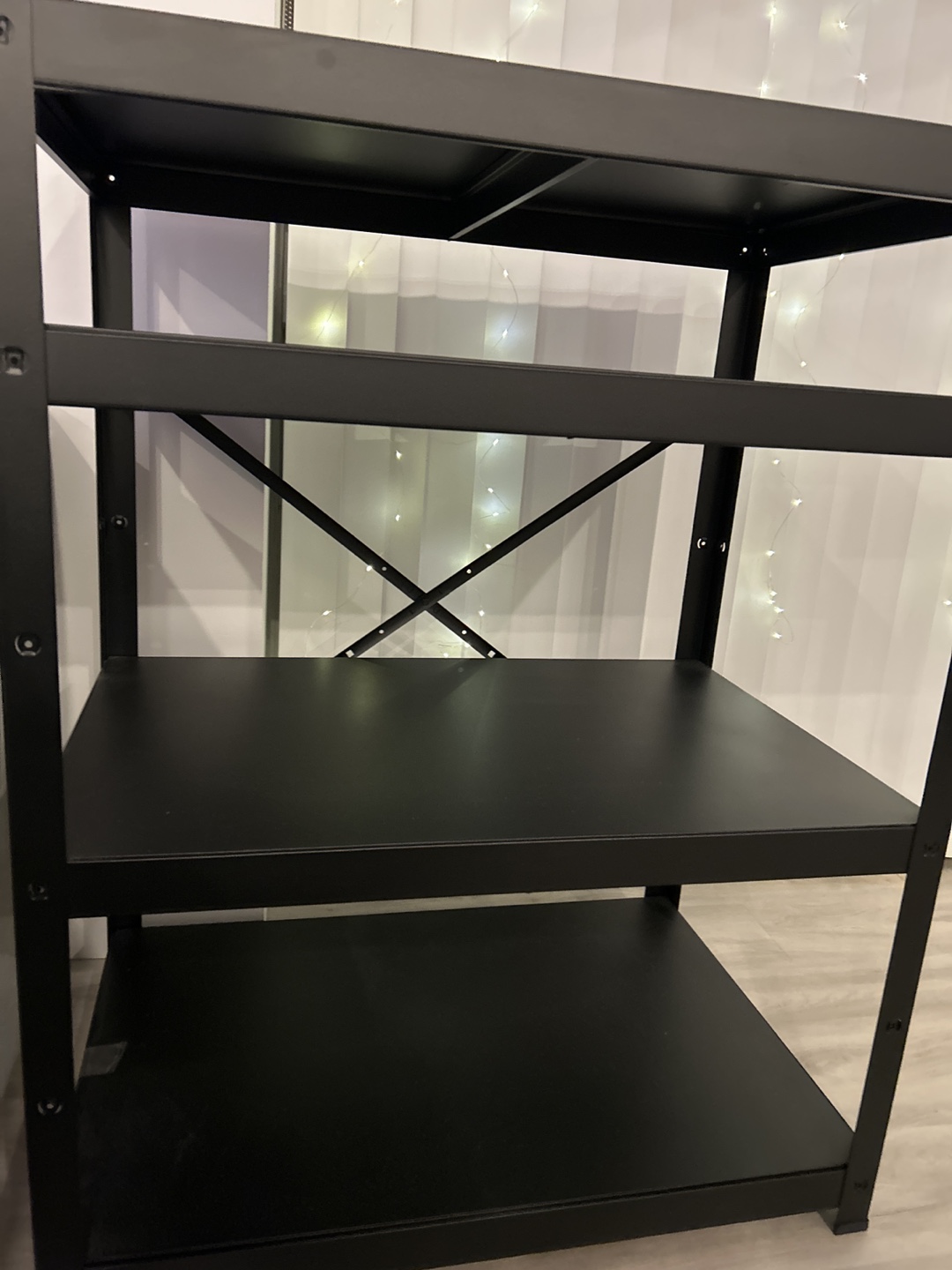 Black Metal 4-Tier Shelving Unit (IKEA) - photo 4