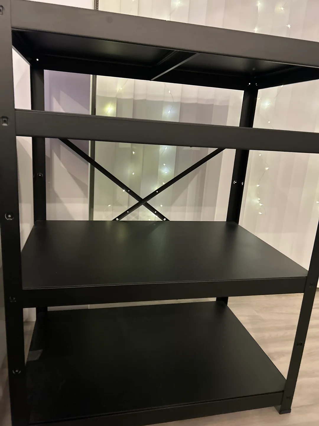 Black Metal 4-Tier Shelving Unit (IKEA) image indicator(4)