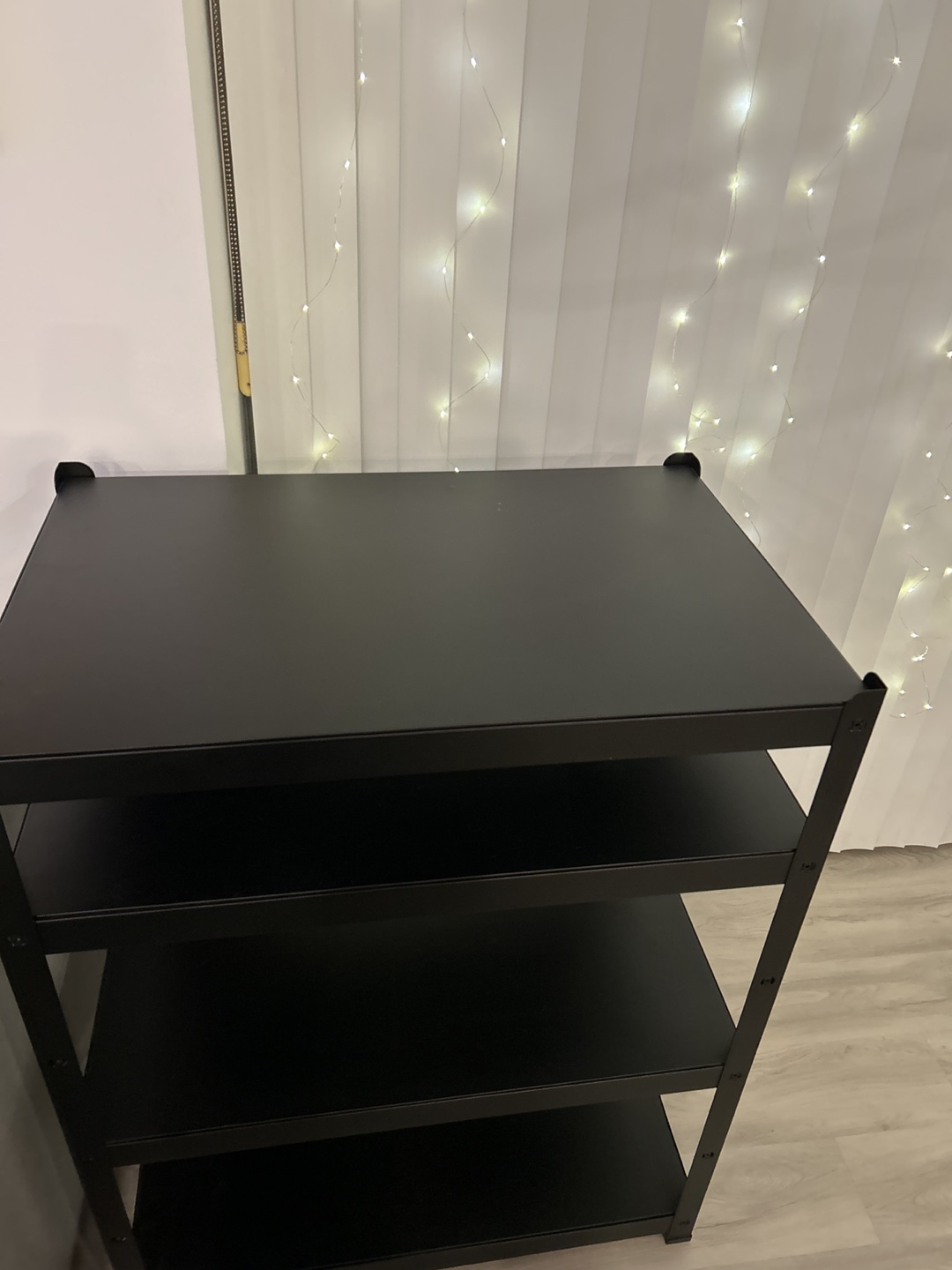 Black Metal 4-Tier Shelving Unit (IKEA) - photo 3