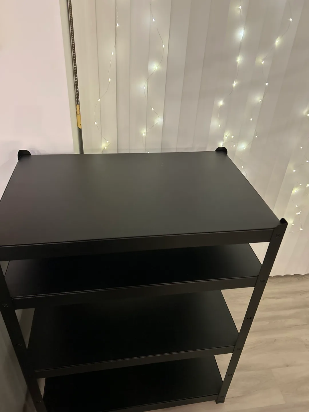 Black Metal 4-Tier Shelving Unit (IKEA) image indicator(3)
