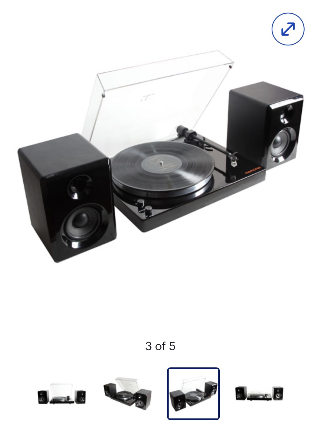 BRAND NEW Belt Drive Bluetooth Turntable & Stereo Shelf Speakers - photo 5