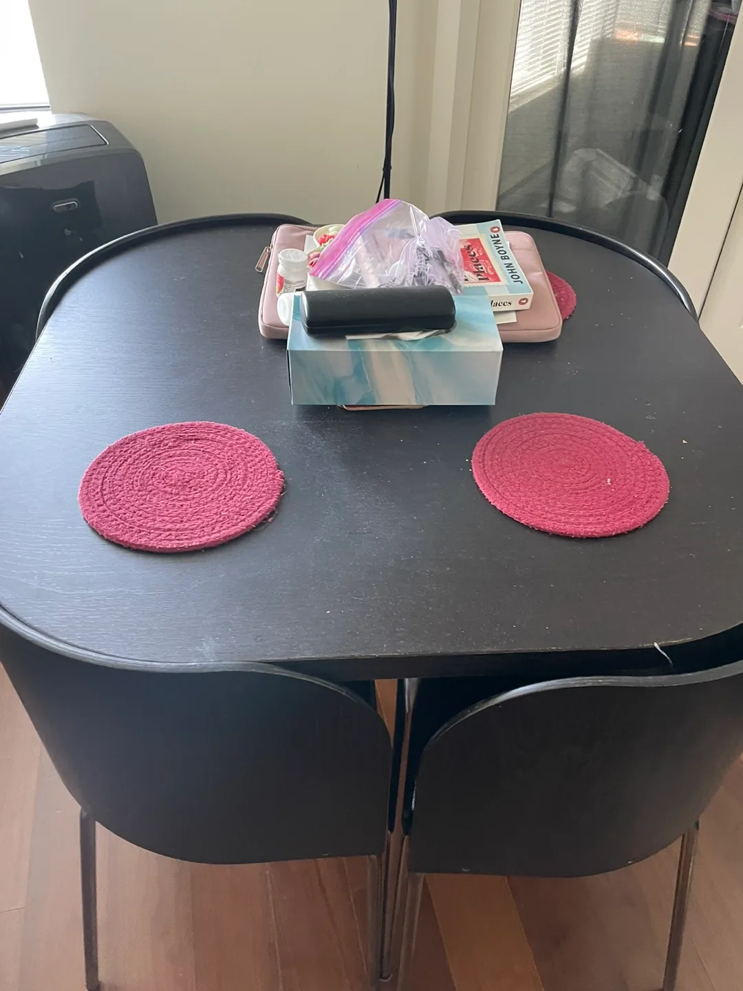 Black Dining Table and Four Chairs image indicator(2)