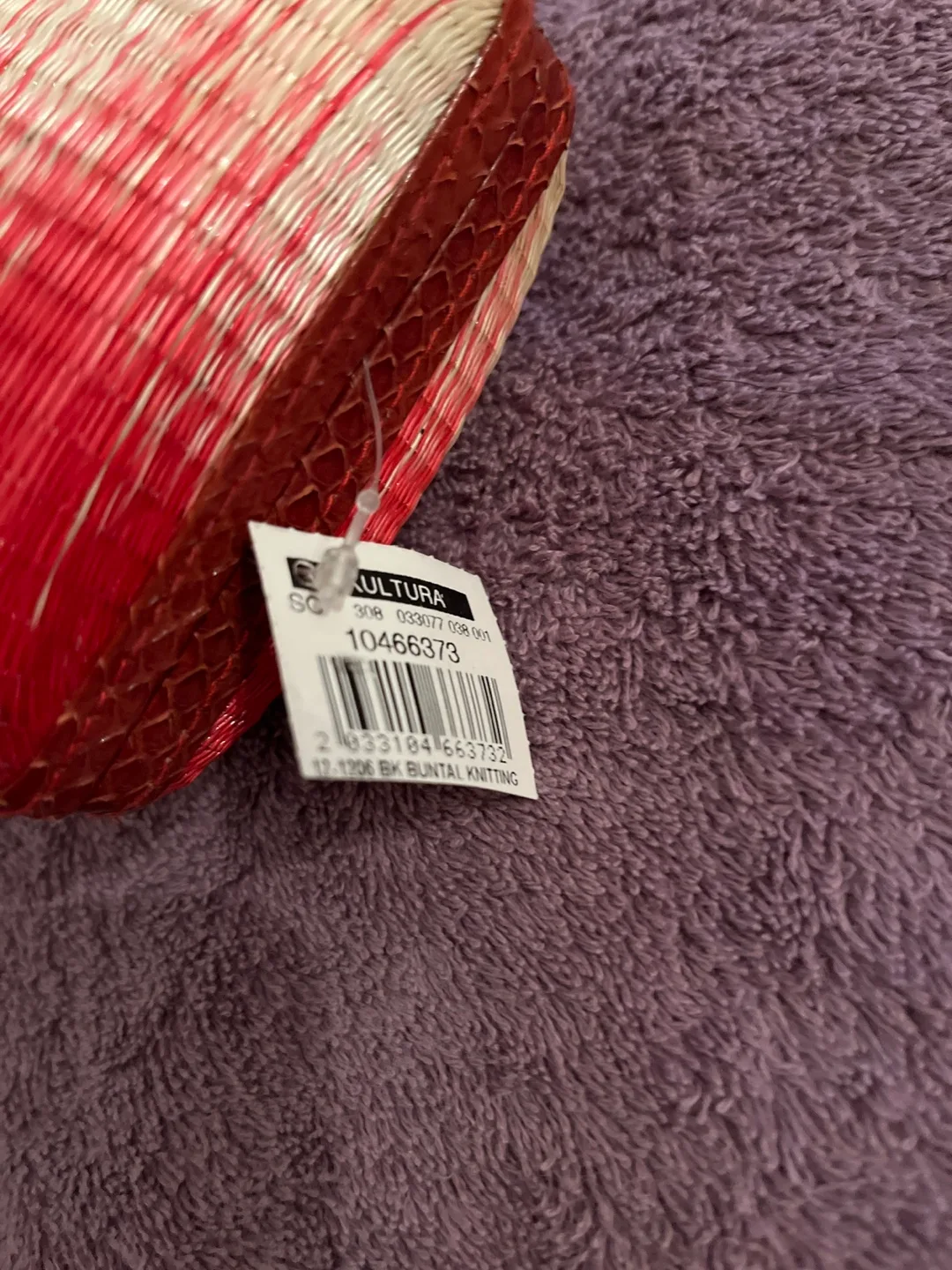 John Carlo Red and White Woven Clutch image indicator(4)