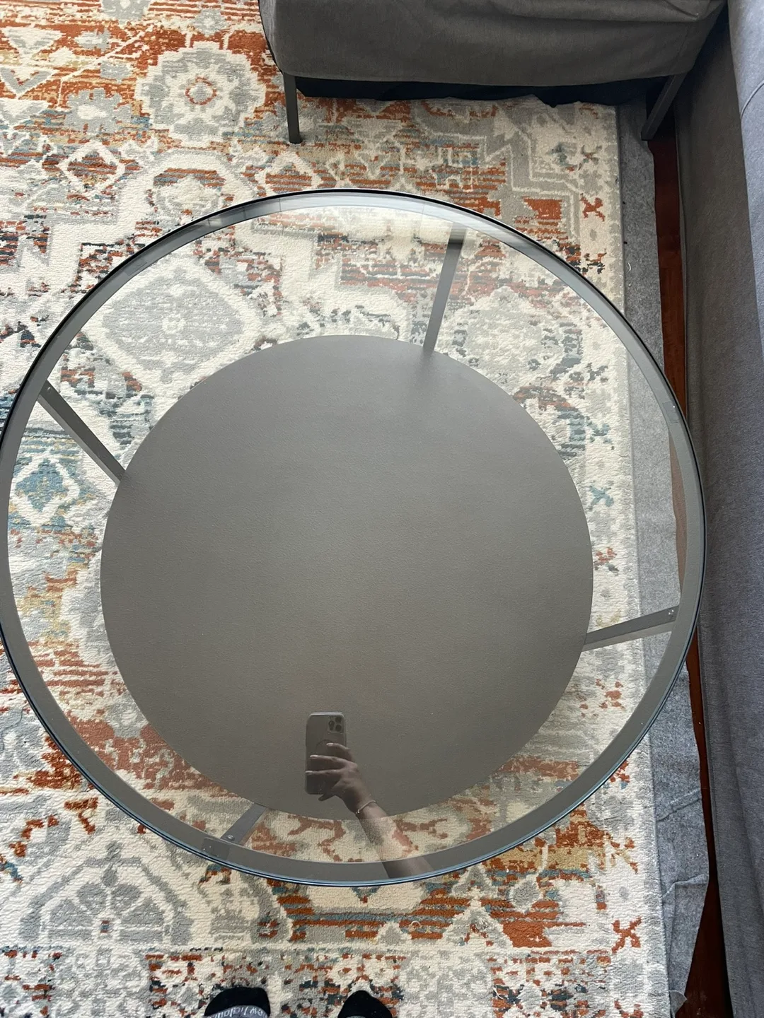 Round Glass Top Coffee Table image indicator(2)