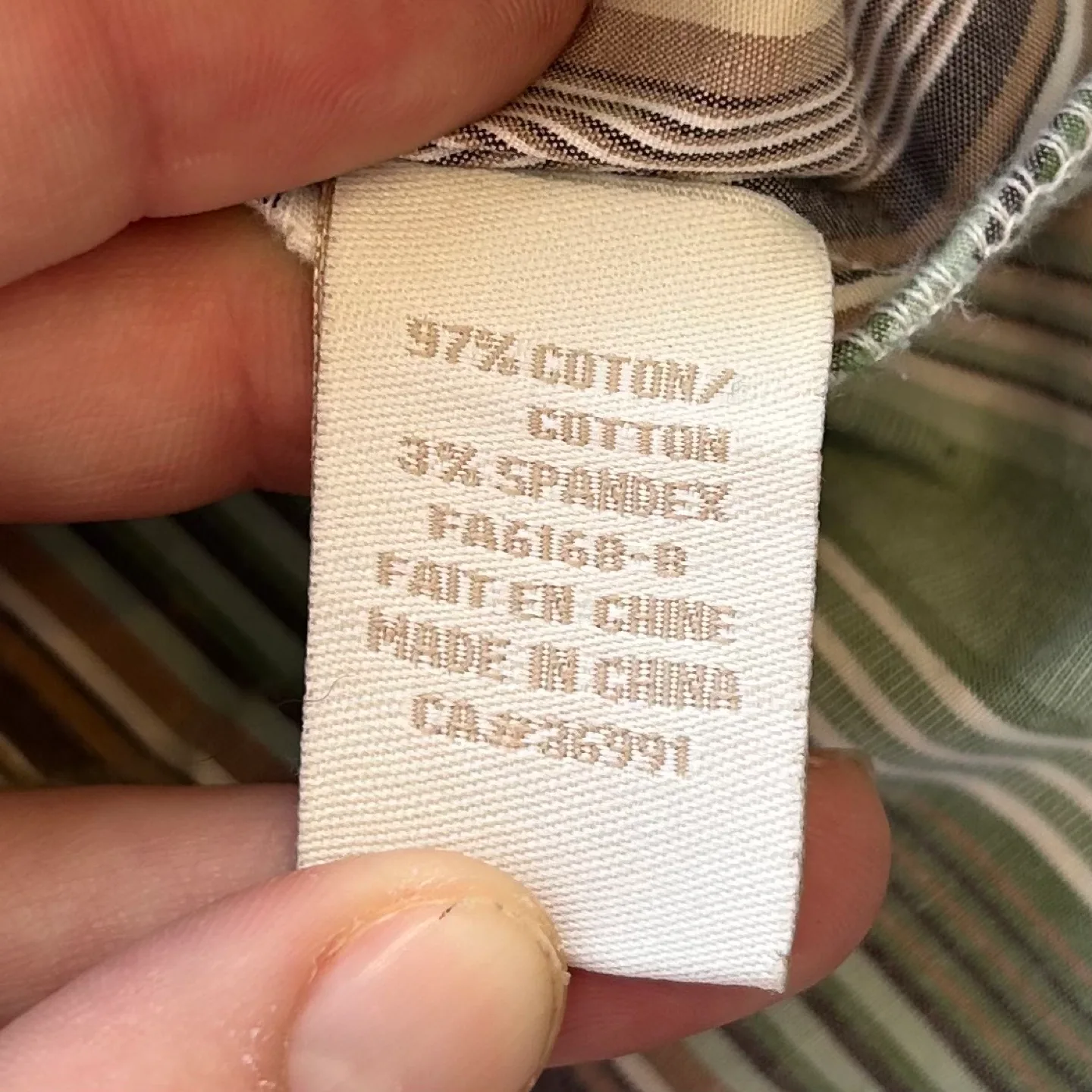 Y2 Blu Striped Long Sleeve Button Up Fitted Blouse Womens Size S image indicator(7)