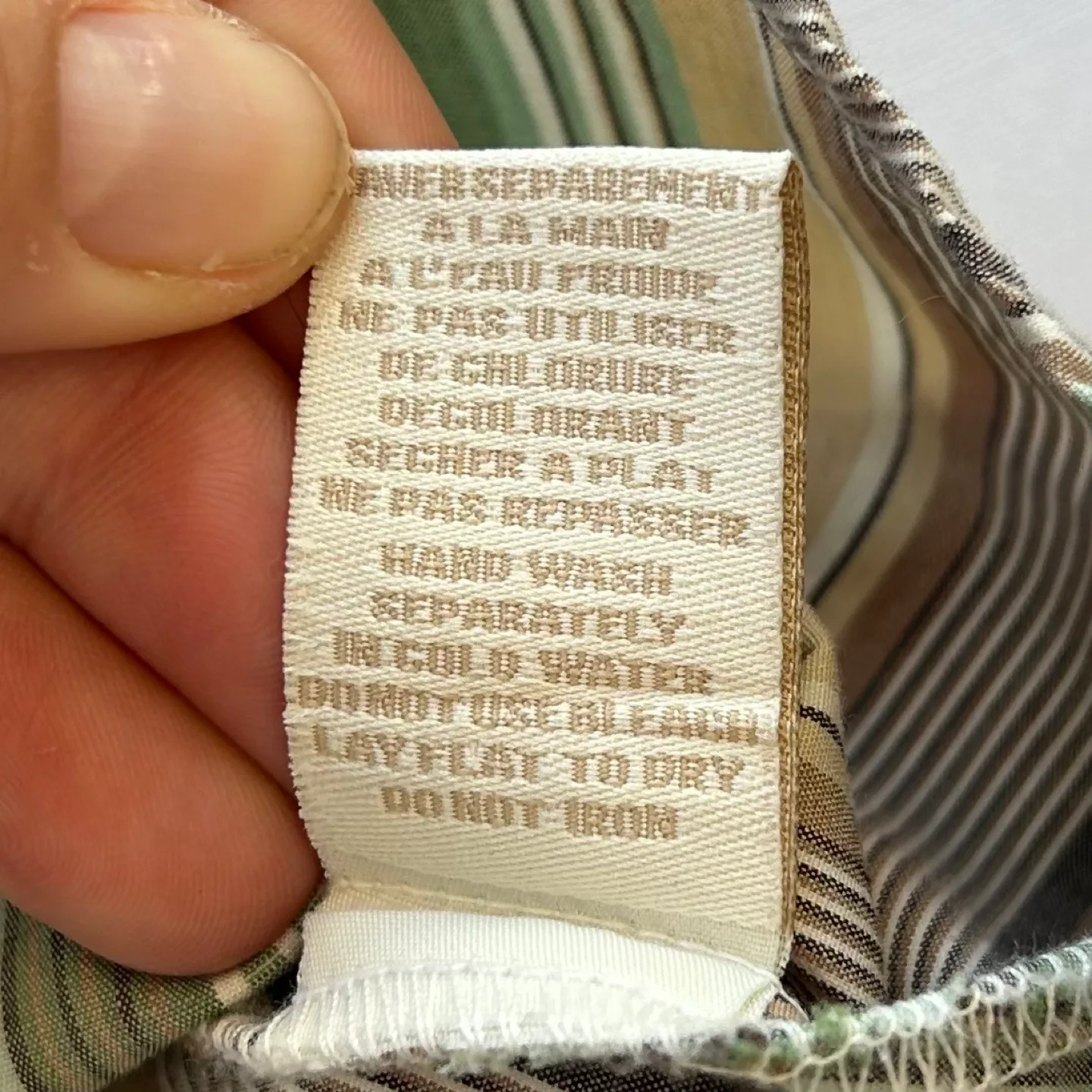 Y2 Blu Striped Long Sleeve Button Up Fitted Blouse Womens Size S image indicator(8)