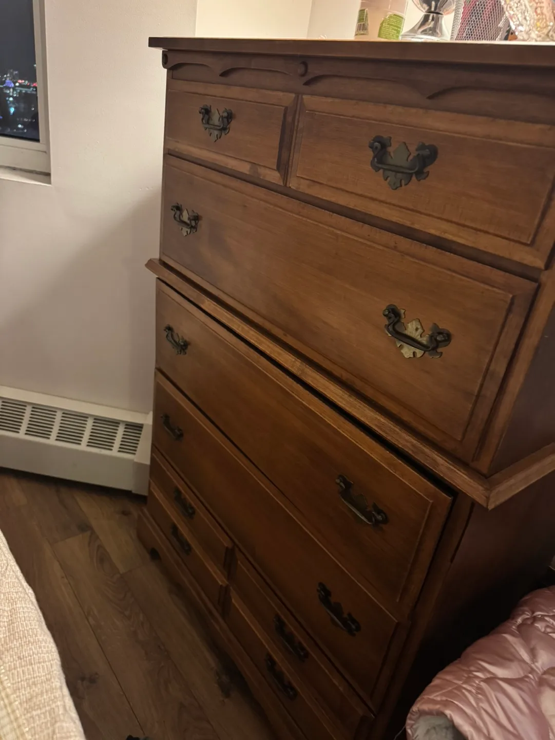 Tall Wooden Chest of Drawers image indicator(4)