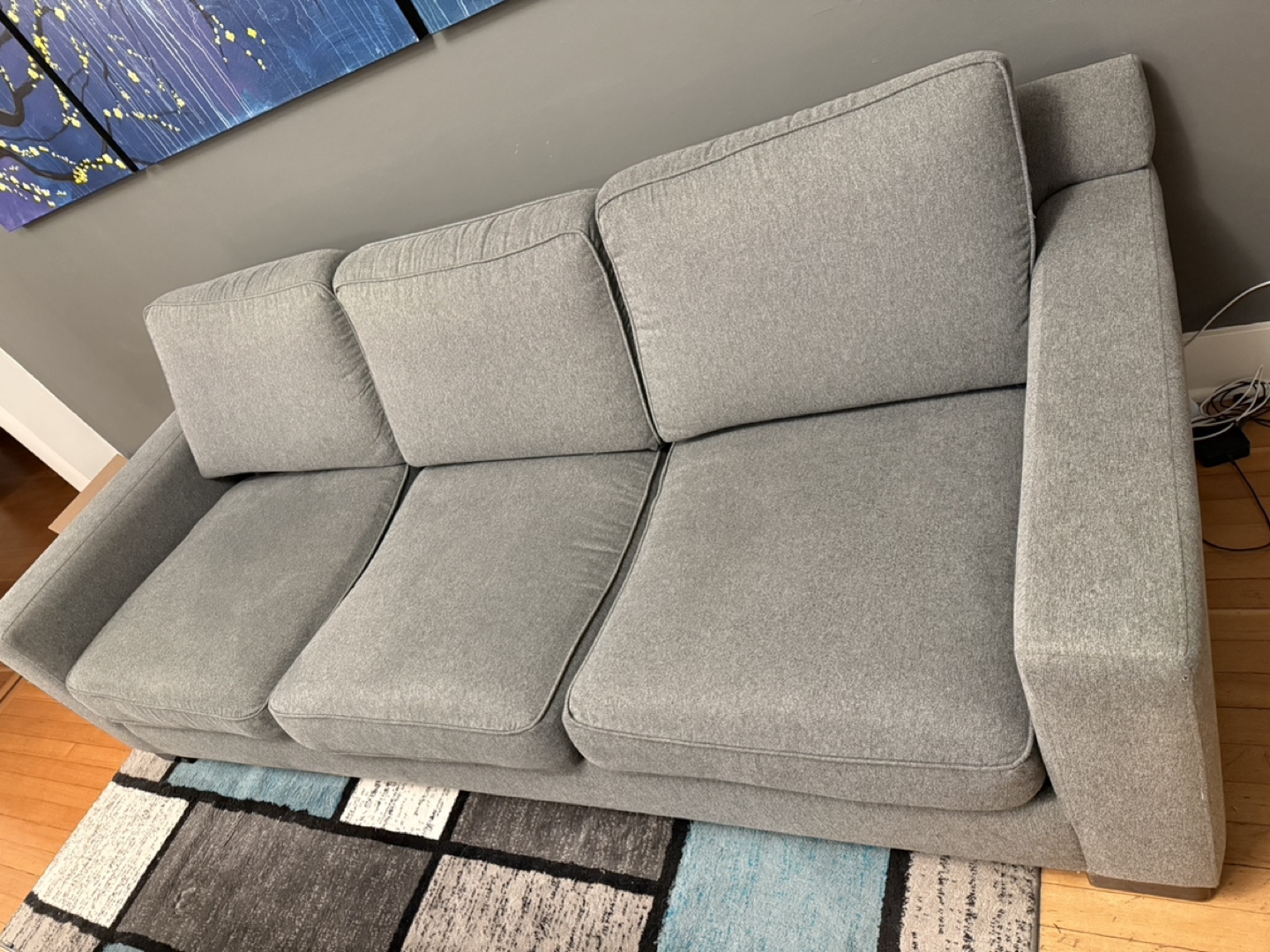 Grey Fabric Sofa - photo 3