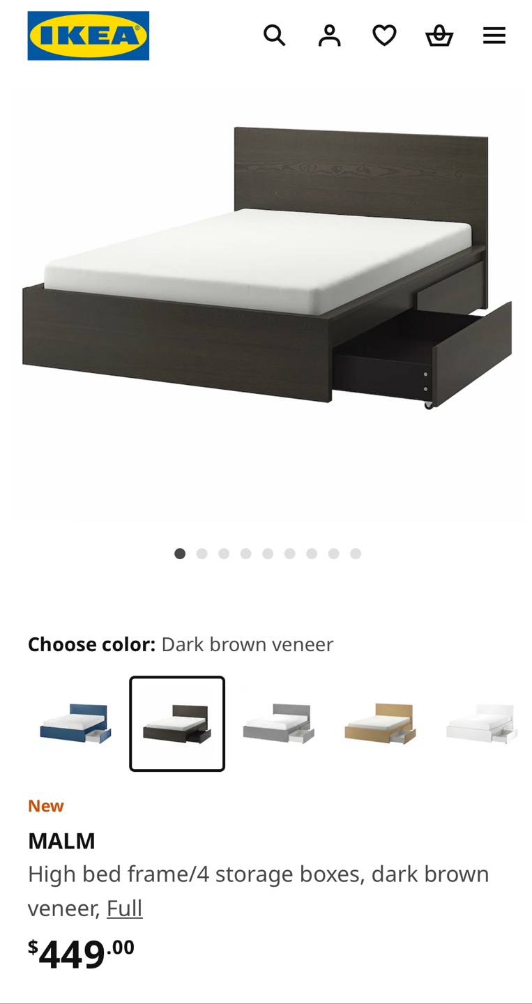 MALM Full Bed Frame with 4 Drawers - photo 3