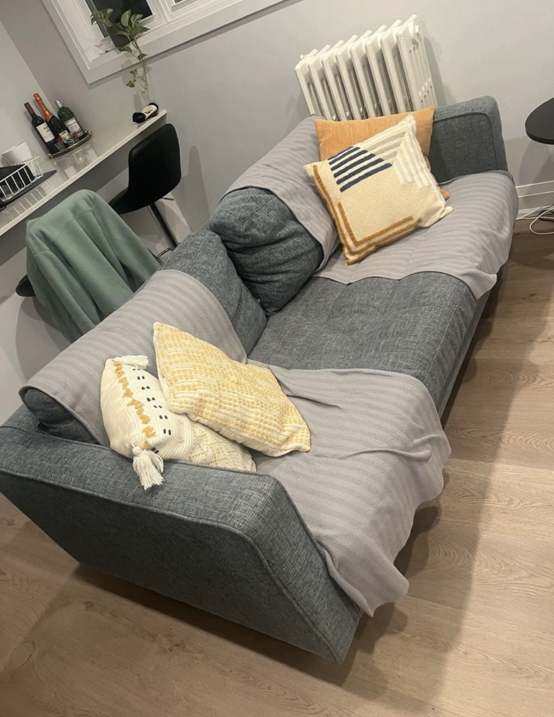Blue Fabric Sofa - photo 2