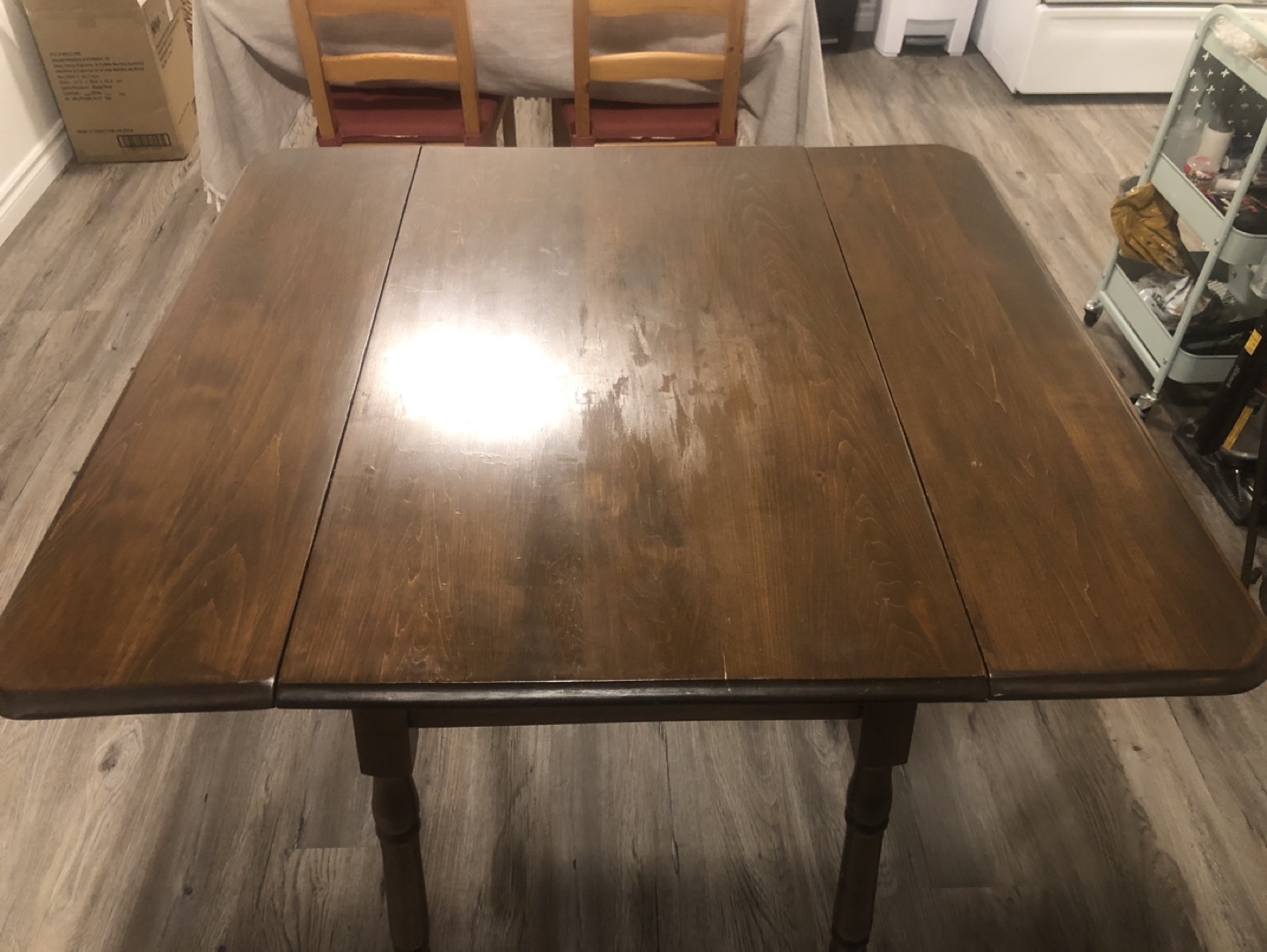 Vintage Wooden Drop Leaf Table